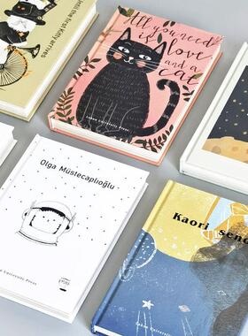 样板间儿童房装饰真书猫咪卡通星空装饰品道具书绘本仿真书摆件