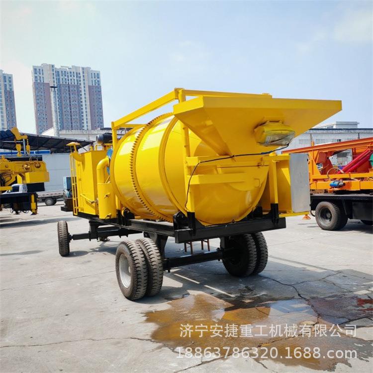 修补路面移动沥青拌合机1-2方小型加热搅拌机油石混合料拌和机