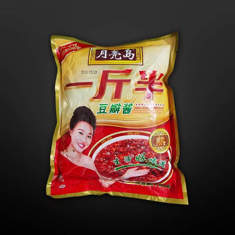 东北大酱正宗丹东月亮岛一斤半豆瓣酱黄豆酱农家饭店750g*3袋包邮