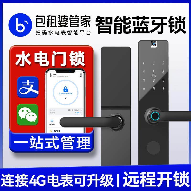 包租婆智能锁民宿公寓酒店密码锁星闪网路指纹锁远程开门电子门锁