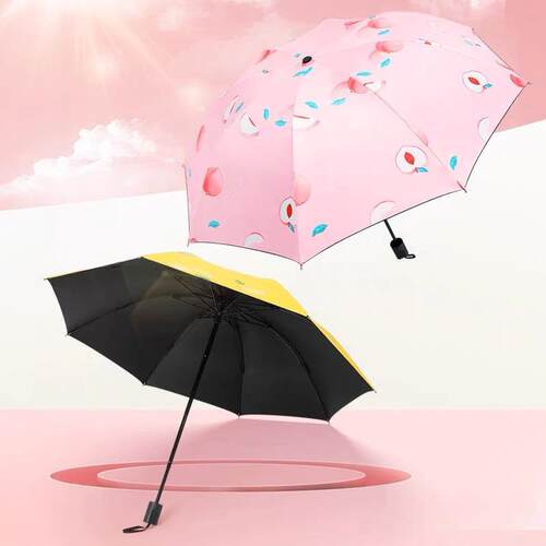 小巧便携遮阳雨伞水果结实耐用网红手动版加固晴雨两用伞小清新伞