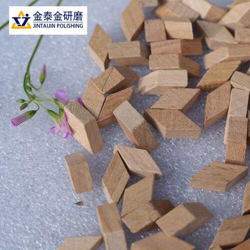 榉木磨料抛光粒木头抛光滚桶研磨材料环保植物磨料菱形粒