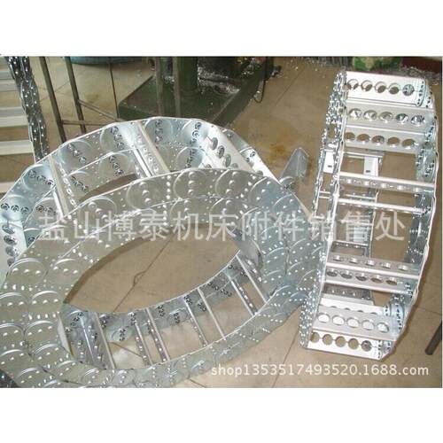 供应整体式钢铝钢制拖链 框架式工程拖链 油管穿线拖链