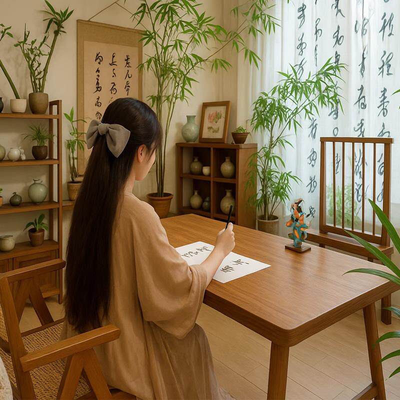 实木书法桌书房国学桌去客厅化大长书桌家用学习桌电脑桌办公桌子