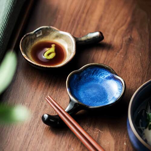 多功能筷子架创意筷子托 托蘸料碟带手柄碟子梅花碟筷子架托 托摆