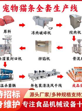 宠物罐头生产全套设备狗粮生产设备猫罐头生产整套设备小型清洗池