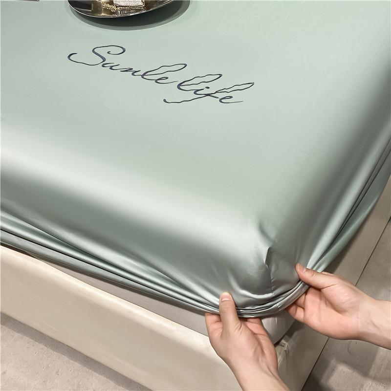 A类防螨床笠纯色洗棉单件床席罩水梦护思床垫保套防765滑床单