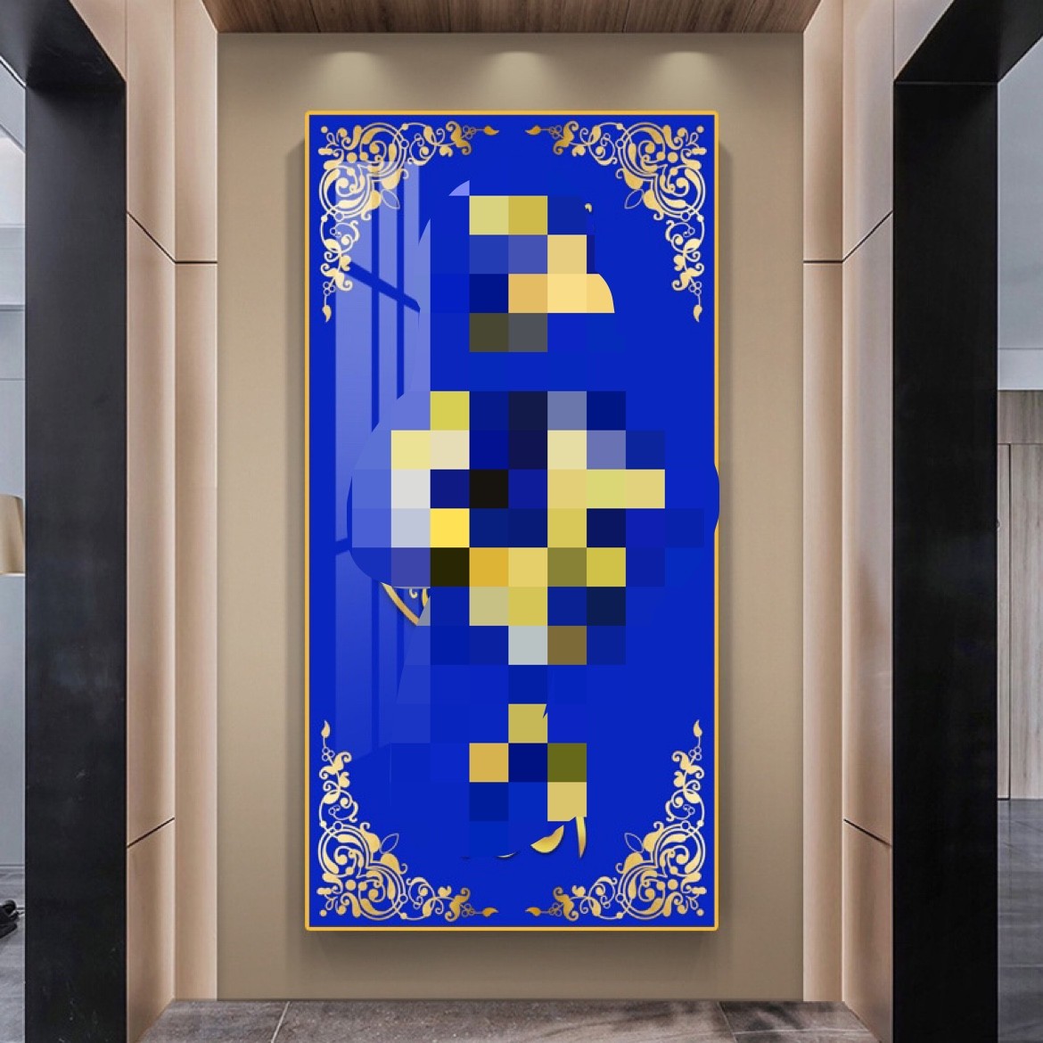 走廊现代壁画装饰画回族新款瓷画镜轻客厅简约挂画奢邮挂图玄关回图片