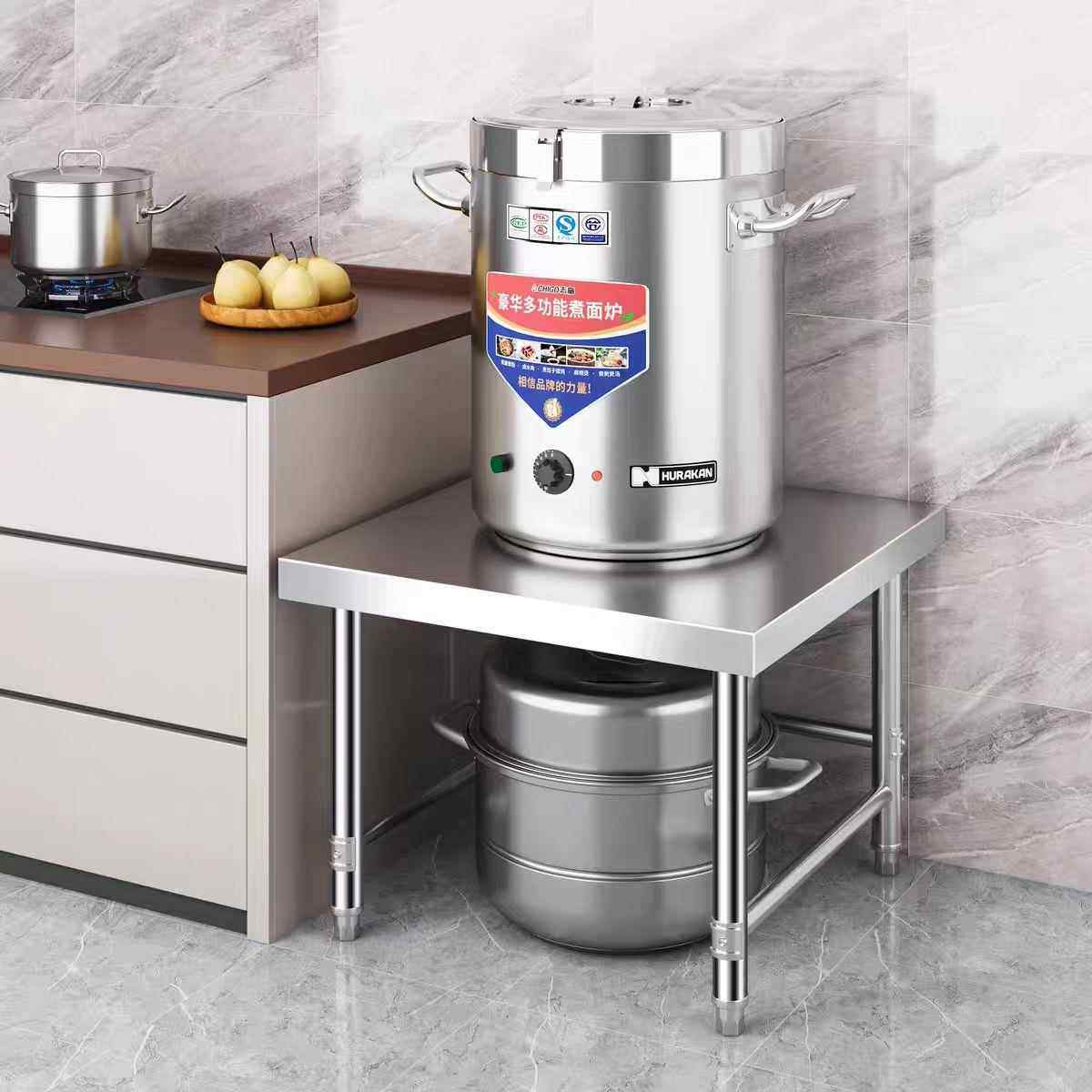 加厚不锈钢工作台厨房操作台灶台架一层打荷台饭店切菜桌打包装台