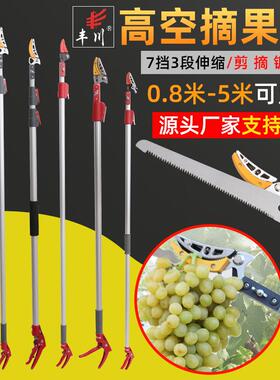 源头厂家 伸缩摘果剪高枝剪 果树修枝剪采果剪园林工具高空修枝剪