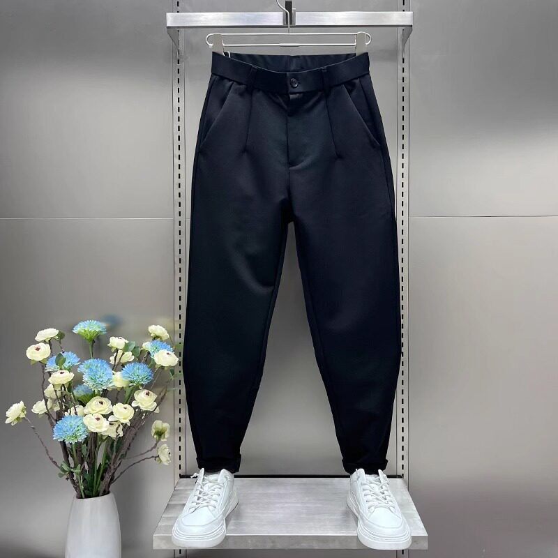 it Afternnaths潮牌！微锥小脚西装裤男春季休闲 百搭九分哈伦裤