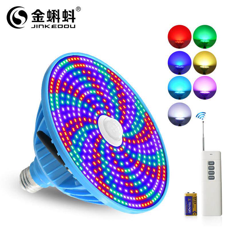 led泳池水下灯光源PAR38水底替换灯具七彩E27嵌入式灯