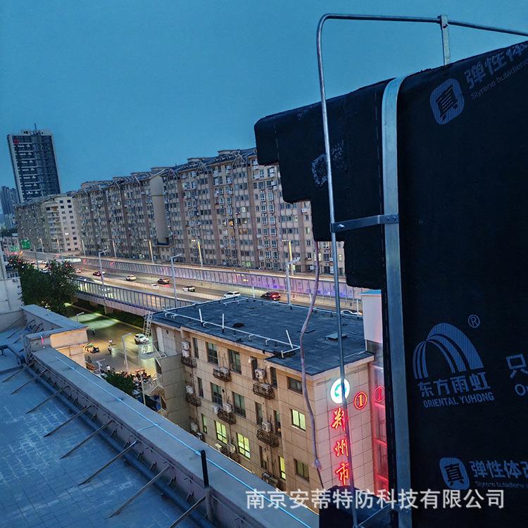 油泵房直击雷防护沿屋顶边避雷带防雷施工保护建筑物免受雷电损害