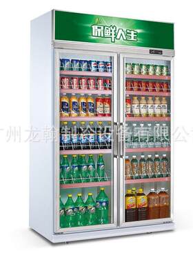 商用立式冷藏展示柜超市便利店风冷饮料冰柜用两门整机展示柜