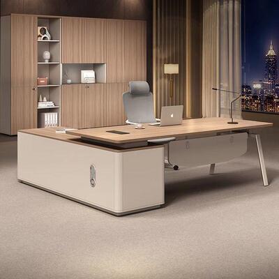 简约现代E1级环保L形带侧桌办公大班台单人经理桌轻奢高管桌