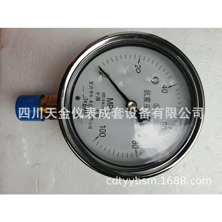 华峰仪表耐震高压压力表YN-100 耐震抗震充油表径向高精度0~60MPA