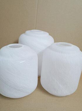 全新中国风纯白色磨砂玻璃吊灯灯罩顶棚台灯壁灯E27云壳罩