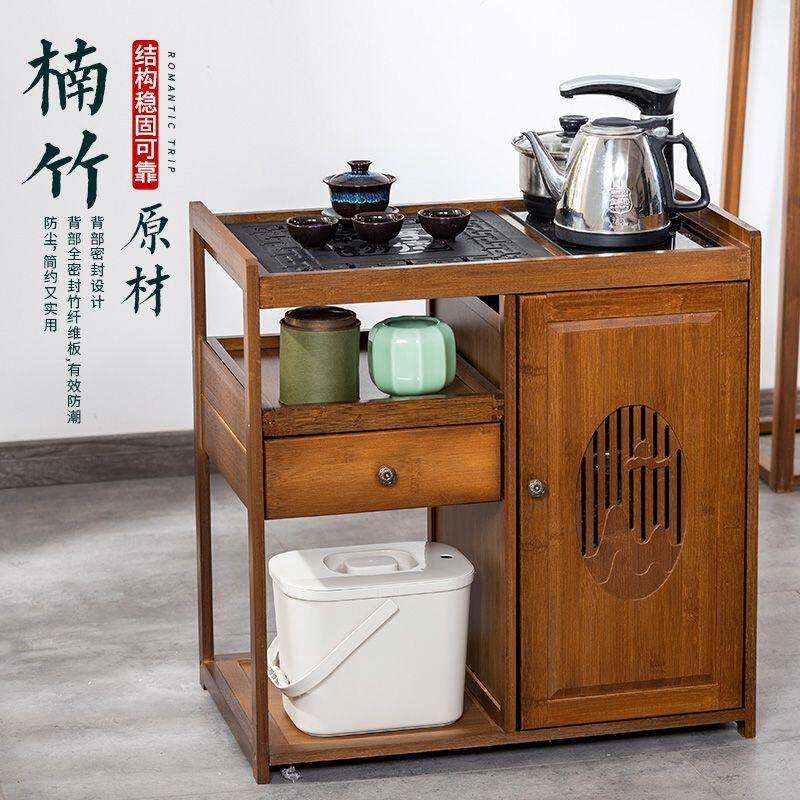 简易茶水柜茶台家用小茶桌茶车阳台泡茶几烧水壶茶具一体组合边柜