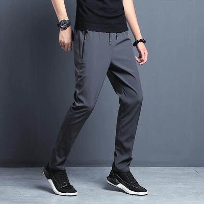 man slacks Thin trim pants Pure cotton Cloth trouser for men