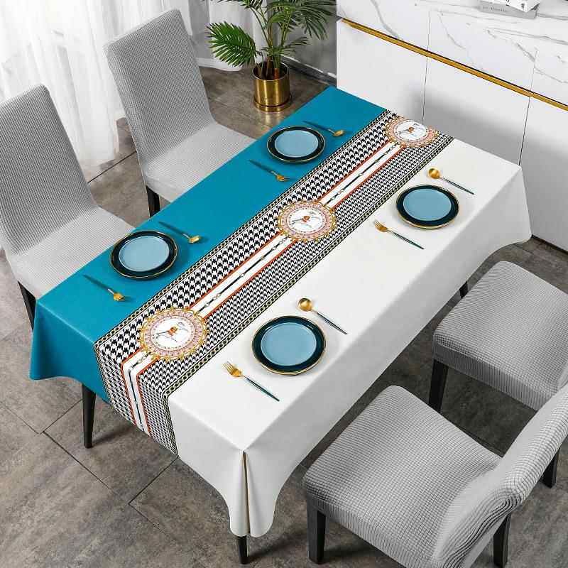 22新款餐桌垫年家用椅子套0套装5桌布防水防油免洗凳子GPU垫罩餐