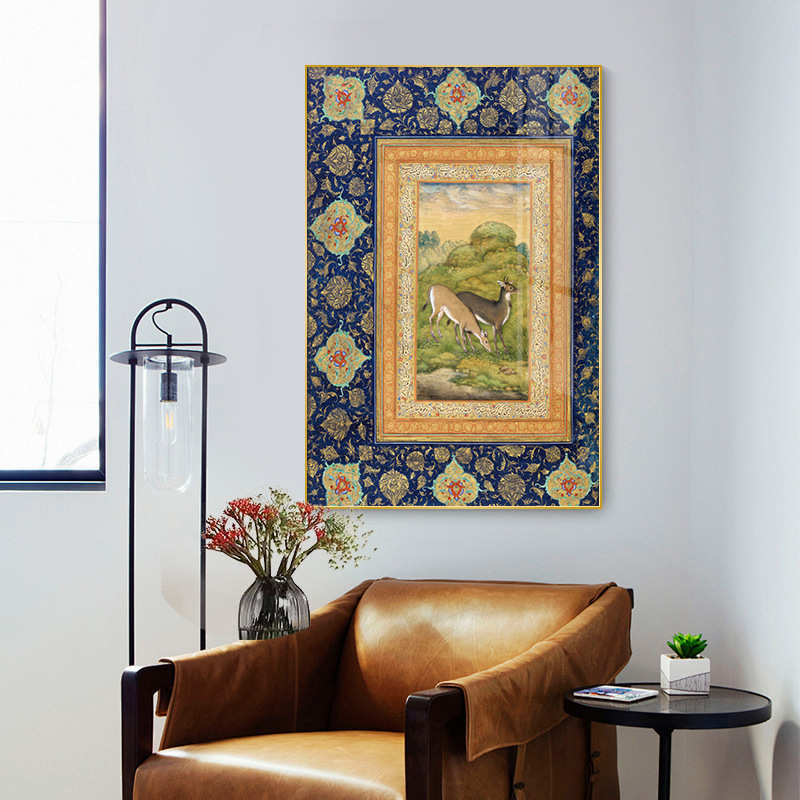 批发复古挂画卧室法式民壁画客厅中宿装饰画走廊古风定制玄关花卉图片