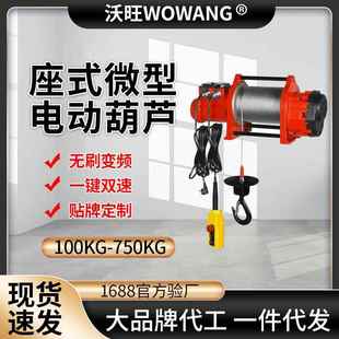 家用遥控220v卷扬机无刷可调速多功能小型提升机升降机吊机电葫芦