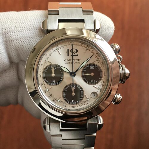 [9.8新]卡地亚帕莎系列熊猫盘W31048M7自动机械35mm女表