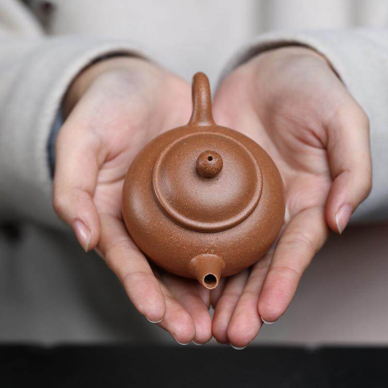 茶壶宜兴紫砂壶传统手工降坡泥水平壶家用小品茶壶茶具单人手把壶