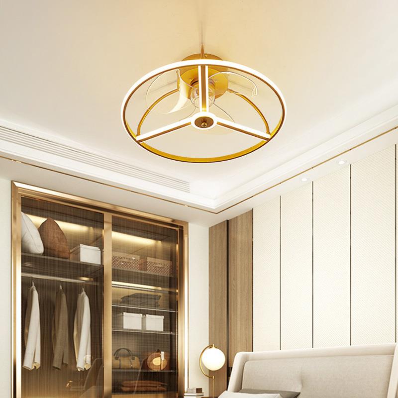 后现代简约卧室吸顶风扇吊灯餐厅客厅房间吊扇灯书房带灯电风扇