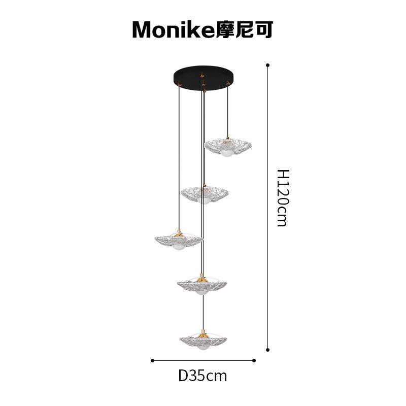 现代简约led室内吊灯亚克力灯罩护眼设计师中山灯具楼梯吊灯