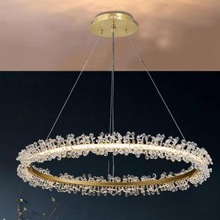 2021新款 环形灯具 全铜客厅吊灯水晶吊灯餐厅卧室现代简约创意个性