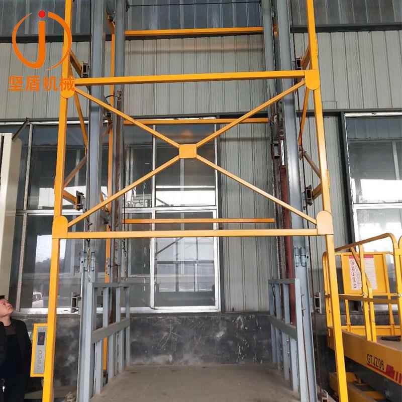 厂导家简易轨式升降货梯货物载重装卸降SJD1-2平台升二层升降液压