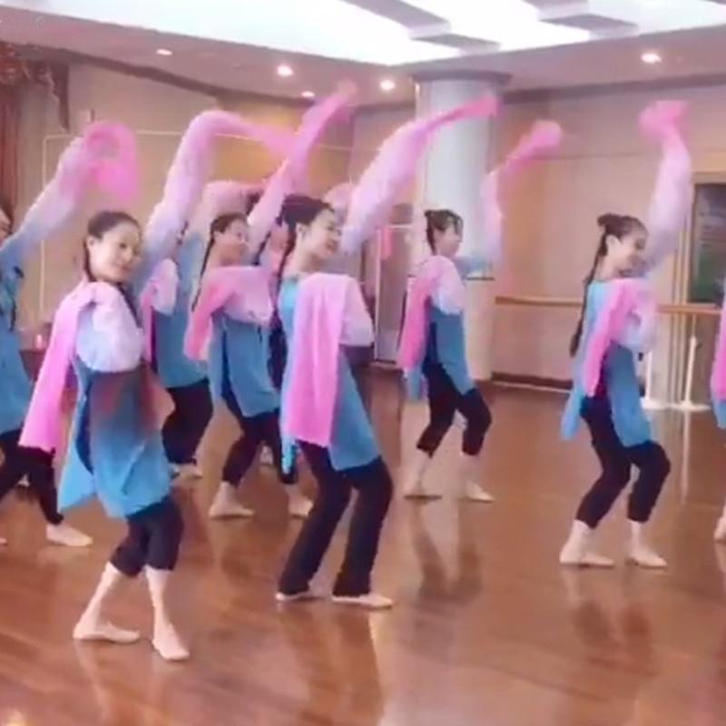 高档汉唐浣古典舞踏歌葬心演出沙服纱衣练功服练习袖民族风溪表服