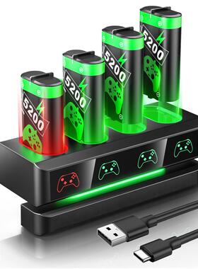 xbox手柄电池套装Xbox/one/seriesX/S无线手柄充电电池四合一座充