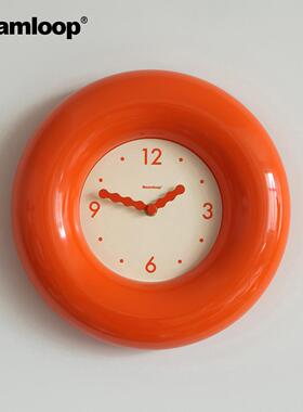 啵乔botro静音钟表挂钟客厅2025新款简约现代家用时钟挂墙中古