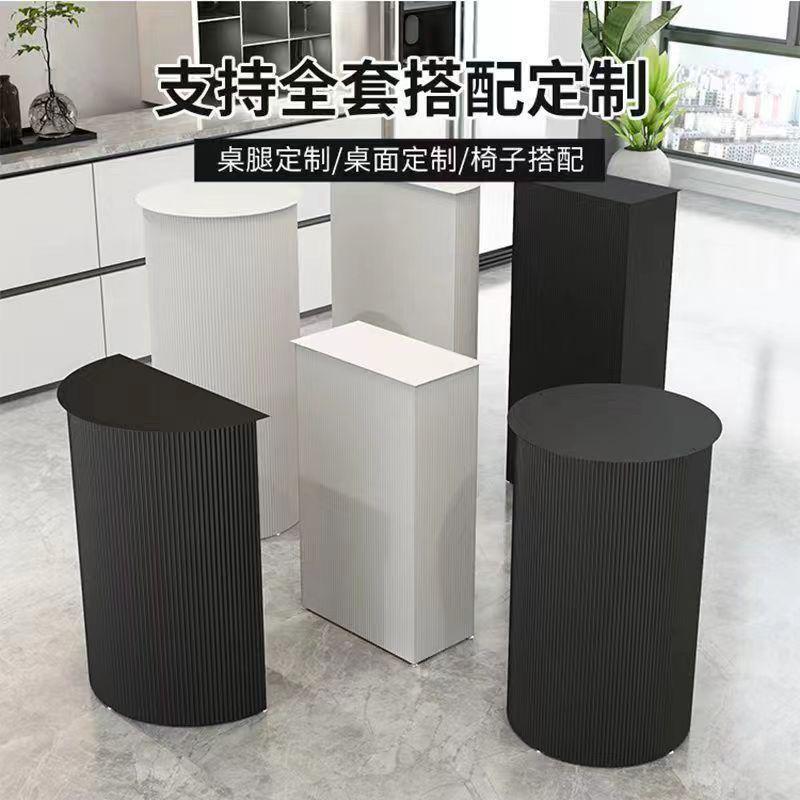 台铁支架圆柱岛桌架腿底座桌脚金属吧台艺桌子餐桌支撑办公桌桌腿