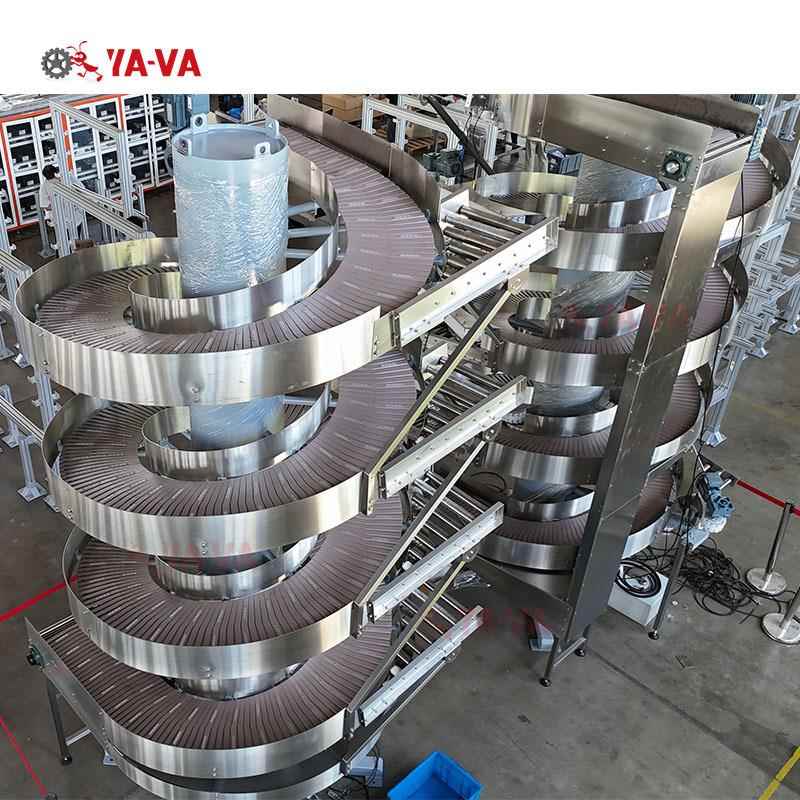 厂家供应链板式滚筒式螺旋输送机跨楼层垂直输送流水线箱袋装输送