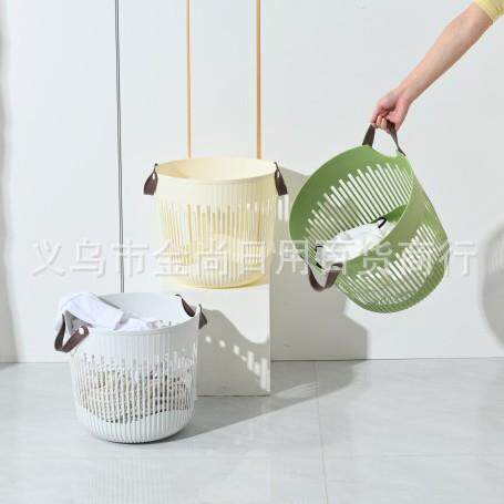 Nordic plastic handheld hollow storage basket, waterproof di