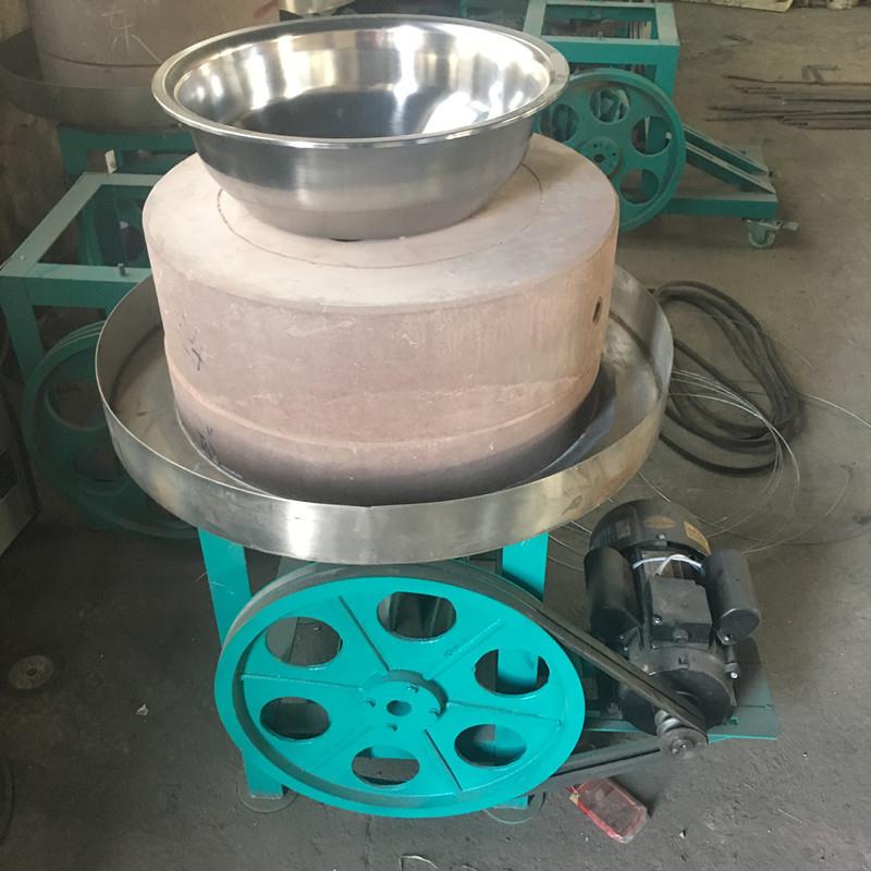 大型电动小麦面粉石磨机 70型白砂岩芝麻酱石磨机 花生酱石磨机