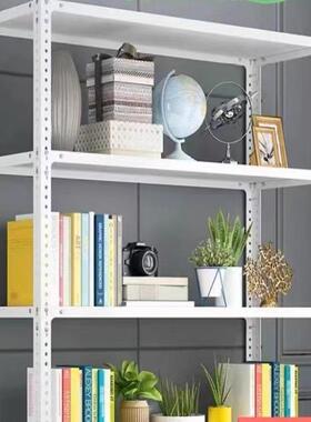 家用储物架货架白色多尺寸长孔插销货架置物架收纳架多层储物