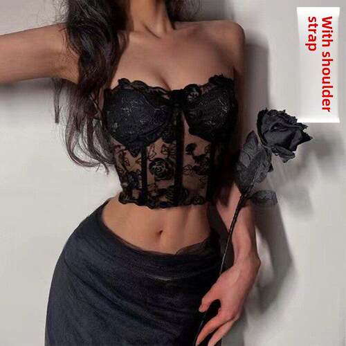 Sexy women's bra wrapped in a small tank top and top