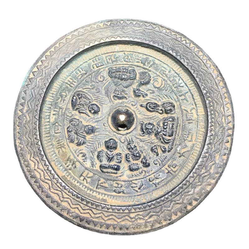 厂家铜器做旧仿古铜镜古典装礼品创意古玩收藏新品地摊工艺品