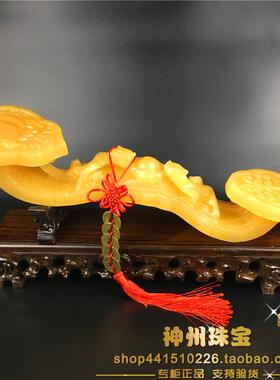 新款天然石黄意摆如玉件家居客厅办公室风水玄关乔迁新居新中式装