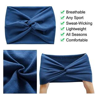 Fashion Colorful Wide Headbands Women Extra Large Turban Wor