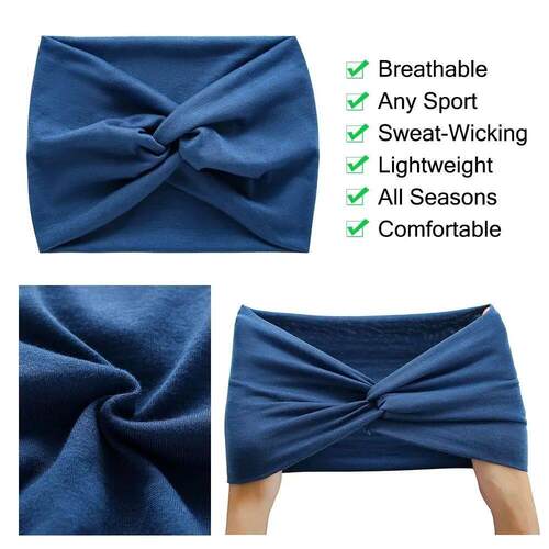 Fashion Colorful Wide Headbands Women Extra Large Turban Wor