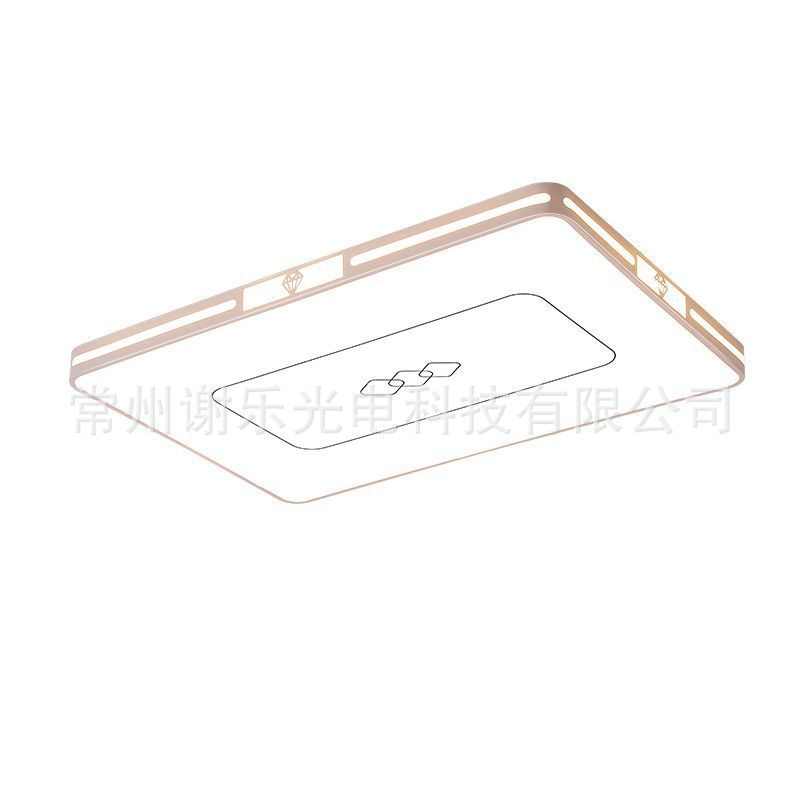 超薄长方形吸顶灯卧室圆形客厅灯具简约led灯智能灯现代新款语音