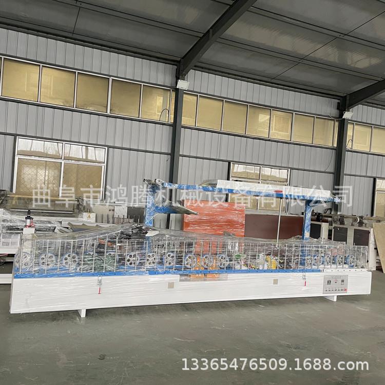 鸿铝门套板全自动包覆机自动上条码FHE条型PVC扣板腾材拼板线条覆