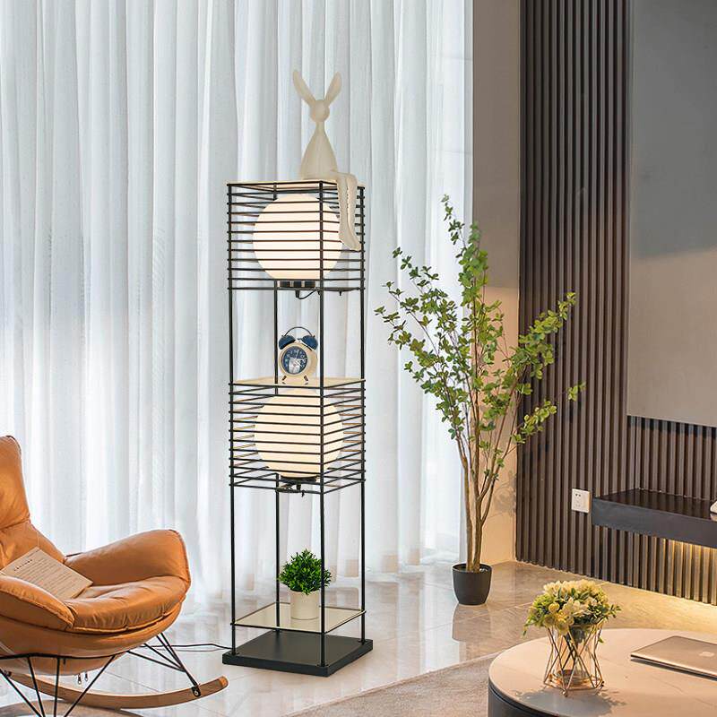 落地灯北欧简约现代客厅置物架一体沙发卧室新中式书房立式气氛灯