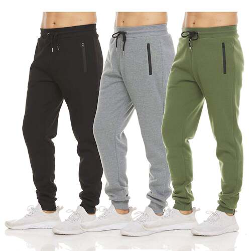 3 Men French Terry Joggers Pockets 3XL Pack s With