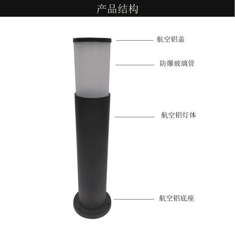 工程led景观园林草坪灯具小区现代玻璃圆沙别墅灯防水磨灯草地